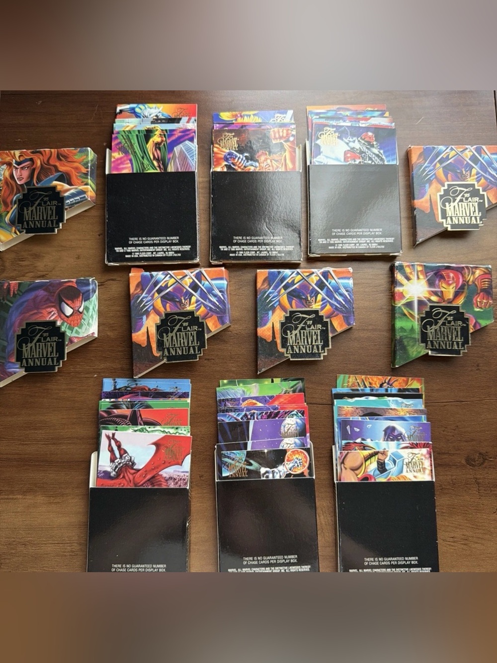 1995 Flair Marvel Annual Powerblast lot of 59 cards Rare Set Builder Lot Excelle